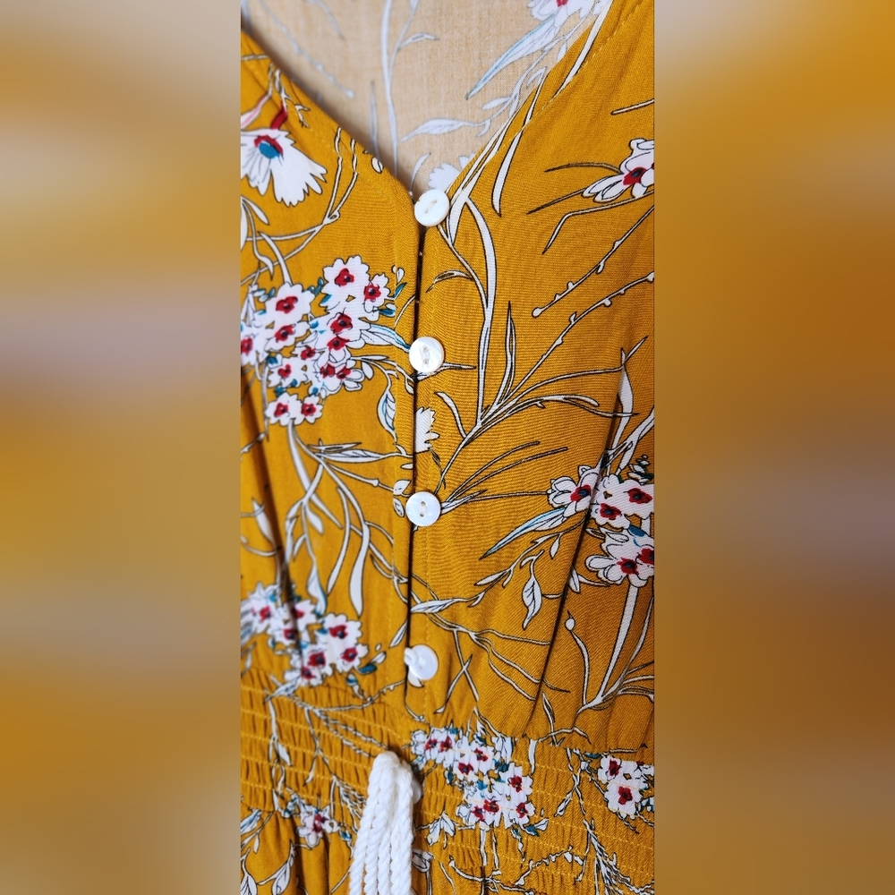 XL Floral Midi Dress - fall autumn Boho Vibes! 🌼 - Picture 3 of 7
